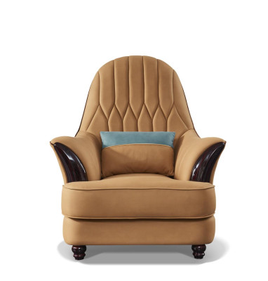 Armchair Design Couch Sofa Seater Luxury Brown new Relax Leather Lounge Club Upholstery
