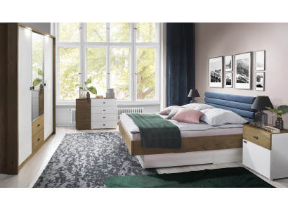 Designer Upholstered bed Bed Beds Fabric Wood Luxury Double bed Marriage bed 180x200cm