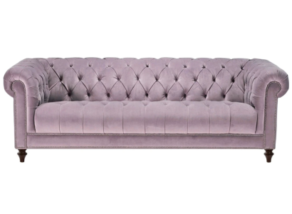 Purple Three Seater Fabric Chesterfield Design Couches Upholstery Sofas Original Velvet