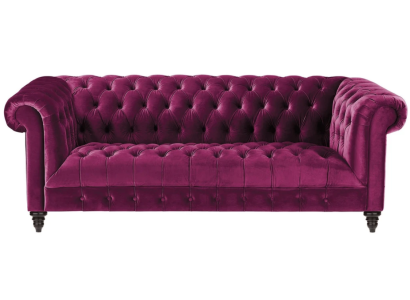 Pink Three Seater Fabric Chesterfield Design Couches Upholstery Sofas Original new