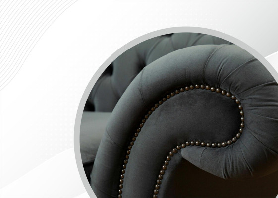 XXL Chesterfield Sofa 4 Seater Couch Upholstery Seat Suite Leather Textile