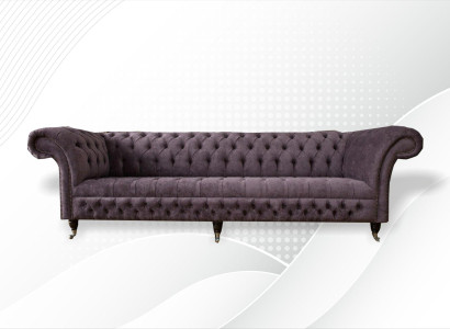 xxl Big Sofa Couch Chesterfield 265cm Upholstery Sofas 4 Seater Leather