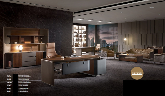 Table Desk Office Furnishings Furniture Set Suite Armchair Tables 2pcs.