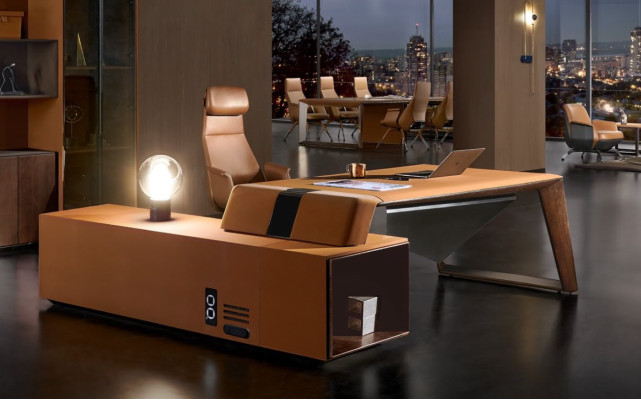 Designer Office Work Room Set Armchair Corner desk Complete Set