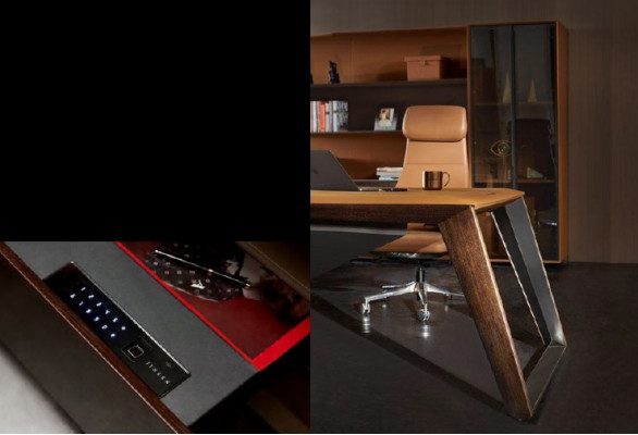 Designer Office Work Room Set Armchair Corner desk Complete Set