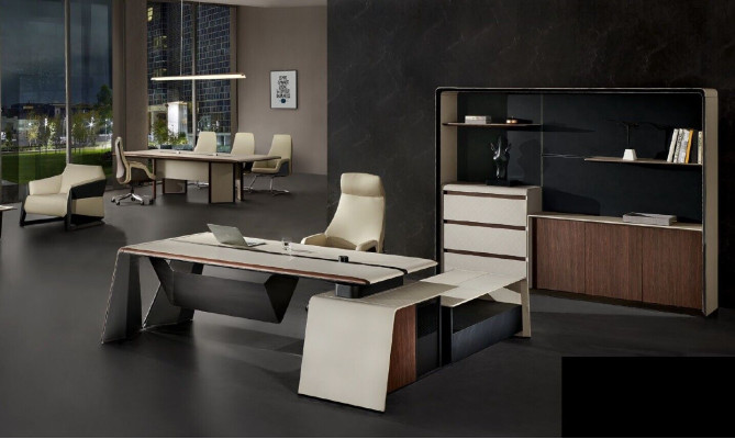 Office Furnishings Study room Office Furniture Table Wardrobe Armchair 3-piece set