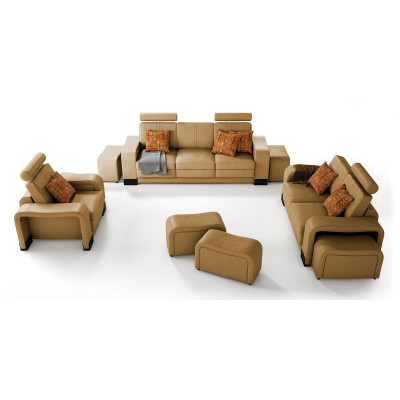 Sofa set Couch USB Sofa Leather Suite Seat Living landscape 3+2+1 Seater new