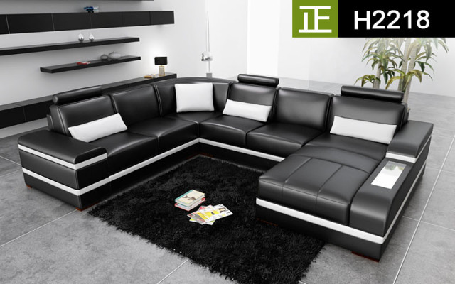 Corner sofa Leather sofa with USB Big XXL U-shape Living landscape Sofa Couch Suite LED