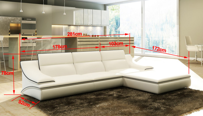 Leather sofa with USB,Living landscape Corner sofa Eck Suite Design Modern Sofa A1160C