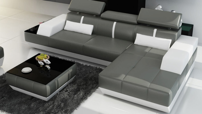 Leather sofa Sofa with USB,Living landscape Corner sofa Suite Design Modern Sofa K5015C