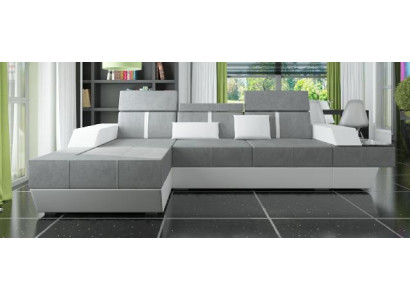 Fabric sofa Corner sofa Textile Fabric Living landscape Upholstery new Textile sofa Sofa + USB