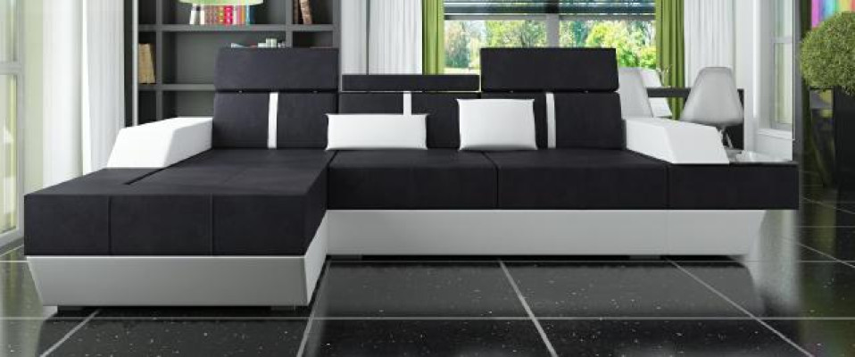 Fabric sofa Corner sofa Textile Fabric Living landscape Upholstery new Textile sofa Sofa + USB