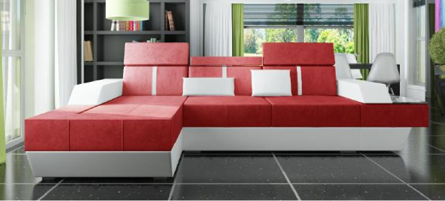 Fabric sofa Corner sofa Textile sofa Sofa + USB Textile Fabric Living landscape Upholstery new