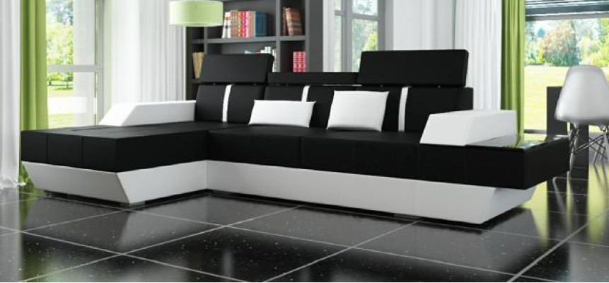 Fabric sofa Corner sofa Textile sofa Sofa + USB Textile Fabric Living landscape Upholstery new
