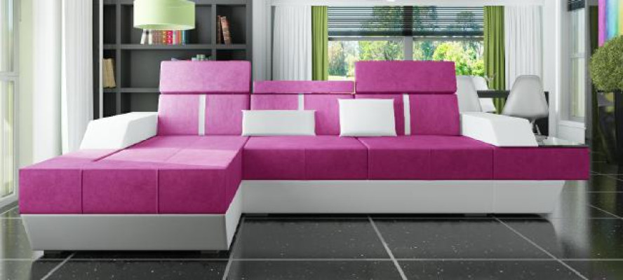 Fabric sofa Corner sofa Textile sofa Sofa + USB Living landscape Upholstery made to measure