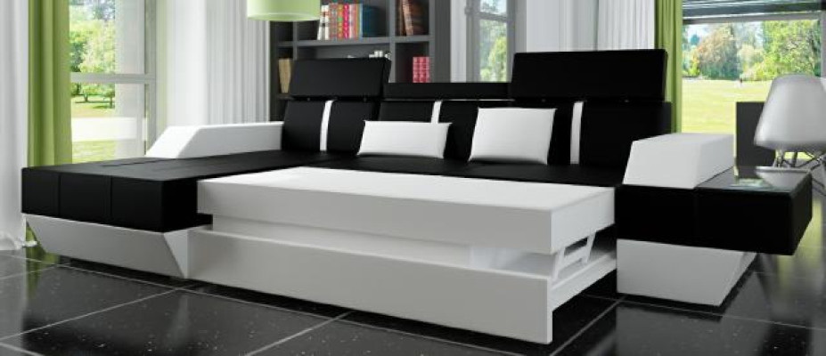 Fabric sofa Corner sofa Textile sofa Sofa + USB Living landscape Upholstery made to measure