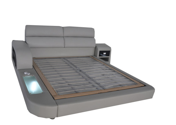 Luxury Leather Upholstery Beds with USB Double Modern 140/160/180/200 Bed LB8805