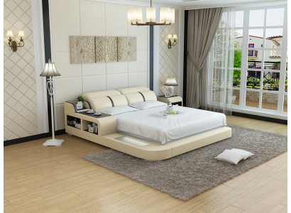 Leather Bed with USB,Luxury Upholstery Beds Double Modern Marriage 140/160/180 LB8821