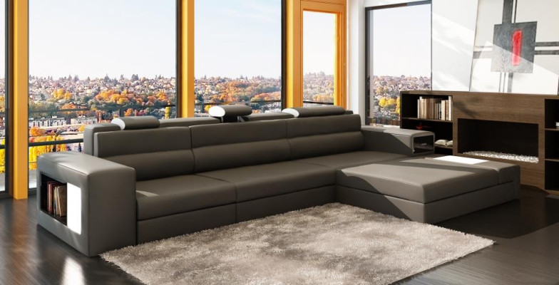 Designer sofa sofa couch upholstery corner sofa suite living landscape leather sofa Haid -G