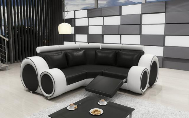 Corner sofa Sofa Couch BERX Upholstery Living landscape Leather Corner Sofas Suite L-shape