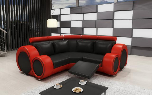 Corner sofa Sofa Couch BERX Upholstery Living landscape Leather Corner Sofas Suite L-shape