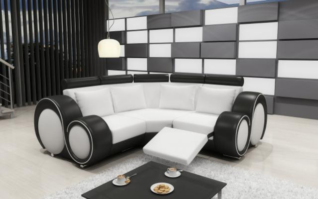 Corner sofa Sofa Couch BERX Upholstery Living landscape Leather Corner Sofas Suite L-shape