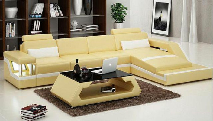 LEATHER SOFA XXL Leather Suite Corner sofa Upholstery Living landscape Suite L-shape HH4