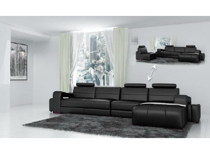 LEATHER SOFA Corner sofa COUCH DESIGNER PISA Living landscape COUCH SOFA L-shape BETA new