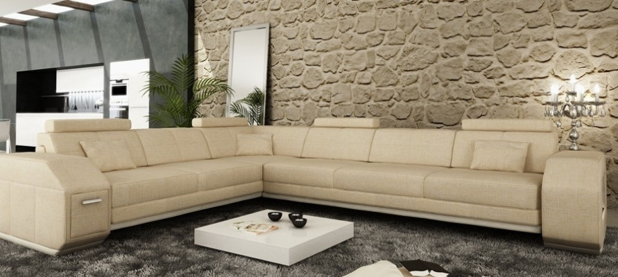 Corner sofa Sofa Couch Upholstery Seat Corner Textile Fabric Living landscape Leather EbernW