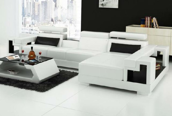 Living landscape Corner sofa Leather sofa Sofa Couch Upholstery Seat Corner Suite new 2710B