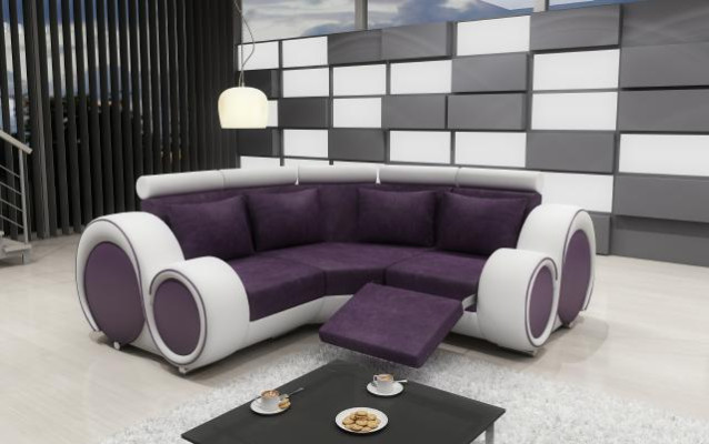 Corner sofa Sofa Couch Upholstery Living landscape Textile Corner Sofas Suite Fabric BER-X