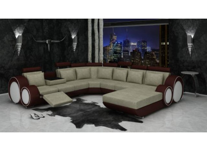 Textile Sofa with USB XXL Living landscape Fabric Couch Big Sofa Upholstery Corner sofa new
