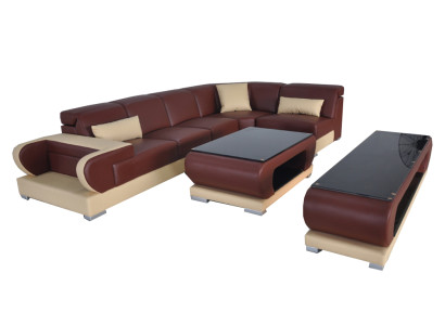 Leather Corner Sofa Couch Suite Sofas Couches Upholstery Living landscape