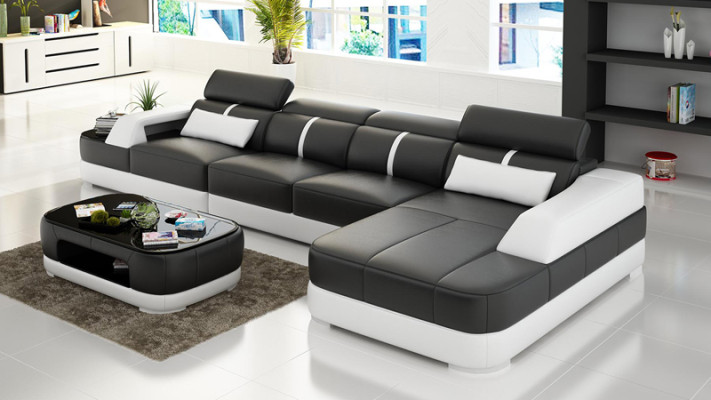 Leather Sofa Upholstery Seat Corner Sofa Suite Living landscape Living room