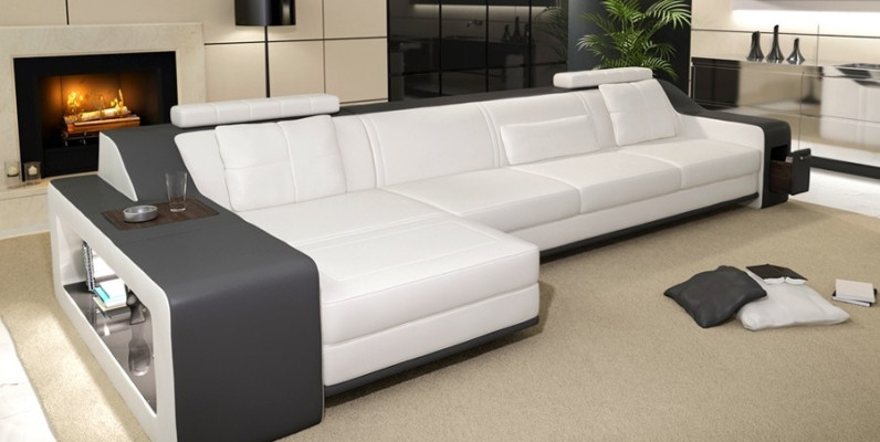 Design Corner sofa Sofa Couch Upholstery Seat Corner Suite Sofas Leather Textile Themar WG