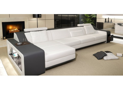 Design Corner sofa Sofa Couch Upholstery Seat Corner Suite Sofas Leather Textile Themar WG