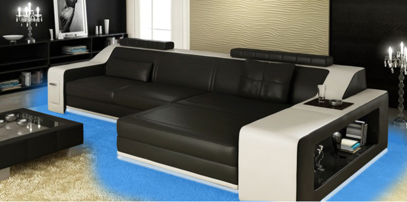 Design Corner sofa Sofa Couch Upholstery Seat Corner Suite Sofas Leather Textile Themar WG