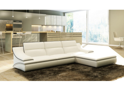 Leather sofa Couch Living landscape Corner sofa Corner Suite Design Modern Sofa A1160C