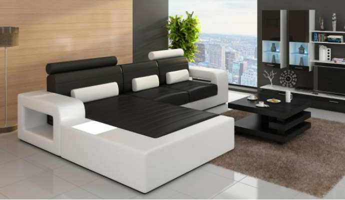 Leather *MOD H2209 BETA* Corner sofa Suite LEDERCOUCH new SOFA Suite Corner sofa