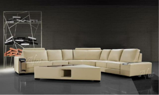 Leather sofa Corner sofa Sofa Couch Design Seat Upholstery Suite Living landscape 2348