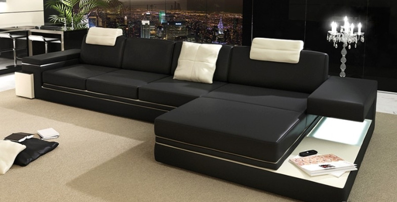 Design leather sofa sofa couch upholstery living landscape corner decor suite corner