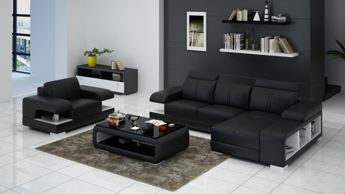 Leather sofa Couch Living landscape Corner sofa Armchair Suite Modern Sofa new G8028E