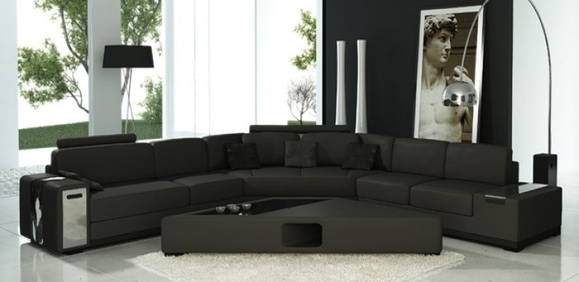 Leather sofa Corner sofa Sofa Couch Upholstery Designer Corner suite Living landscape LimaS