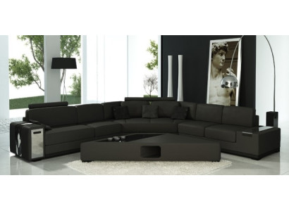 Leather sofa Corner sofa Sofa Couch Upholstery Designer Corner suite Living landscape LimaS