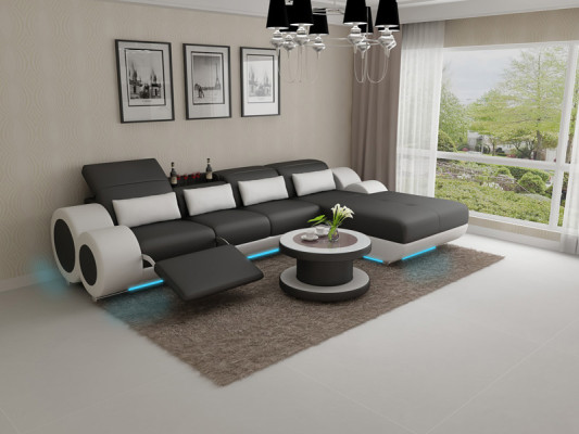 Leather sofa Couch Sofa set new Corner sofa Eck Suite Design Modern Sofa G8035H