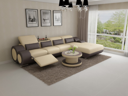 Leather sofa Couch Sofa set new Corner sofa Eck Suite Design Modern Sofa G8035H