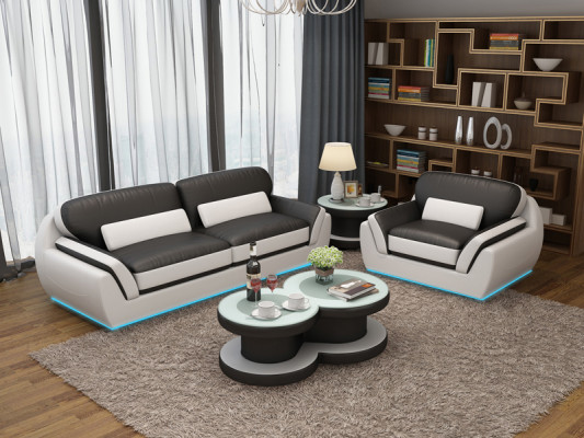 Leather sofa couch sofa set 3+1 seater suite design modern new sofa