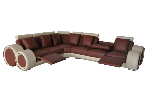 Design Leather Upholstery XXL Seat Room Sofa Couch Designer Corner Suite