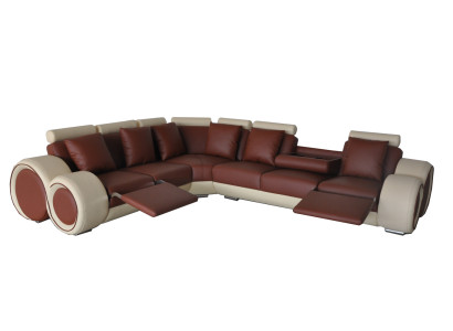 Design Leather Upholstery XXL Seat Room Sofa Couch Designer Corner Suite