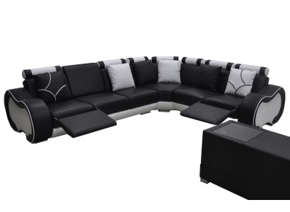 Corner Leather Modern XXL Couch Living landscape Leather Sofa Sofa L-shape C4030